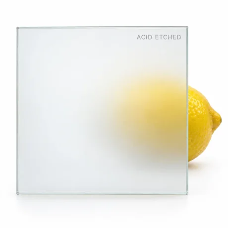 Acid-etched glass
